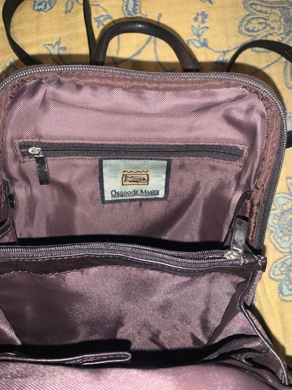 Osgoode Marley Small Genuine Leather bag Brown 9 1/2” X 11”